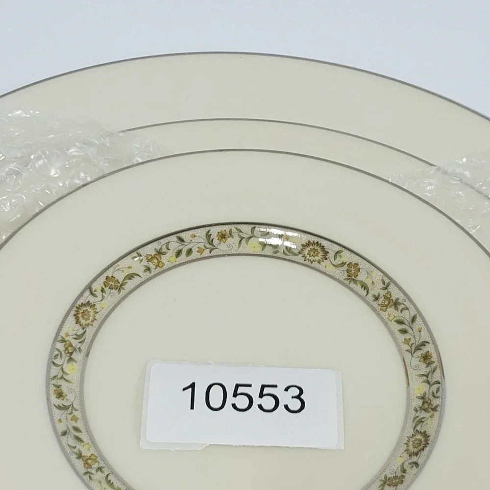 Lenox Springdale Salad Dinner Bread & Appetizer Plates 3 Pieces Platinum Trim